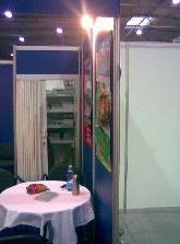 Exhibition stand with doors used with OCTANORM elements 